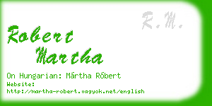 robert martha business card